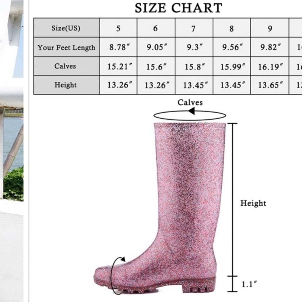 🎀Glitter Rain Boots🎀 - Picture 7 of 8